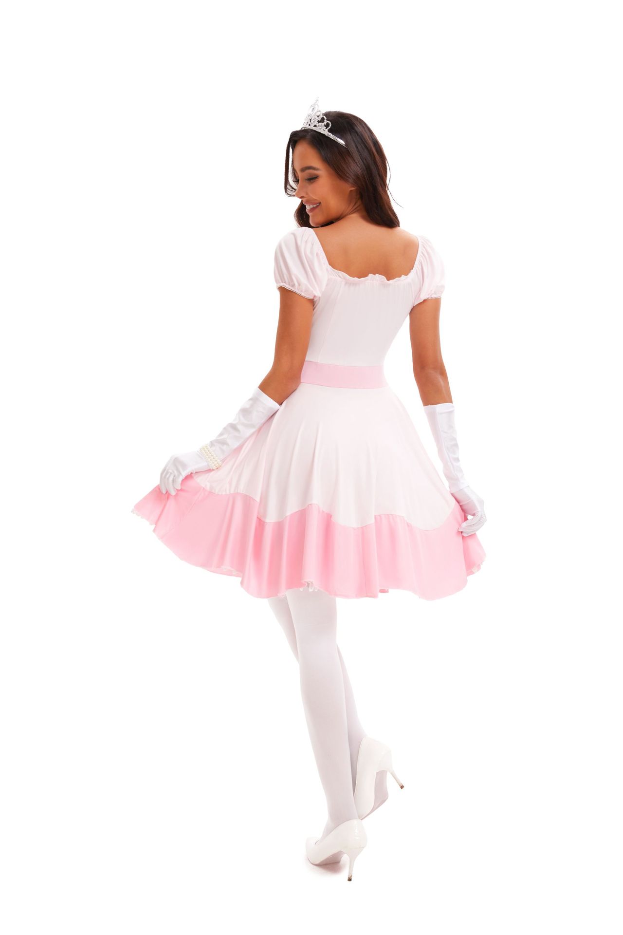 Womens Pink Princess Costume Role Play Clothing Nightclub Cosplay Uniform